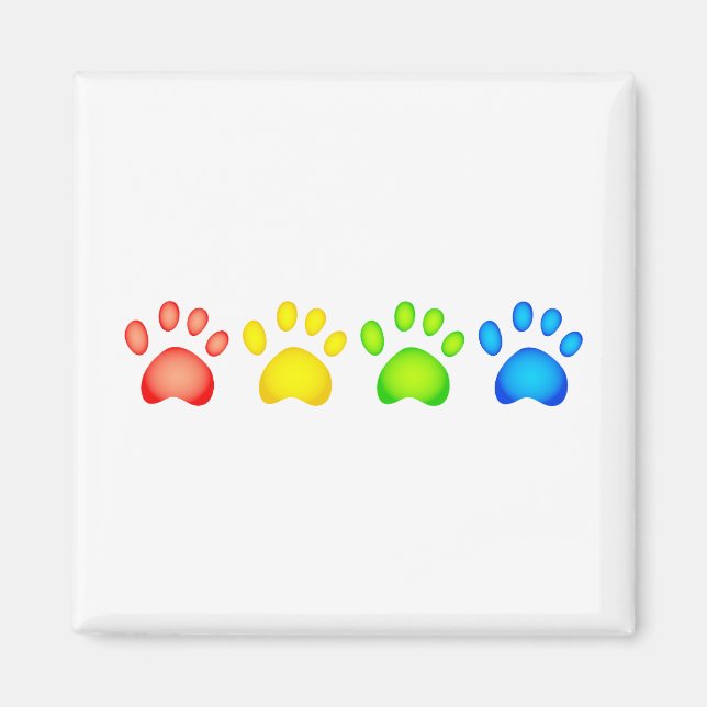 Imán Coloridas Paws (Frente)