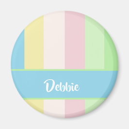 Imán Coloridas rayas de paleta pastel