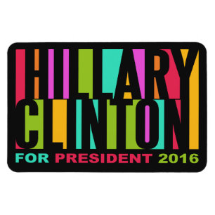 Imán colorido 2016 de Hillary Clinton