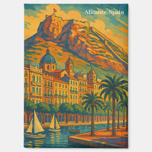 Imán Colorido Alicante España Vintage Art Costa Blanca