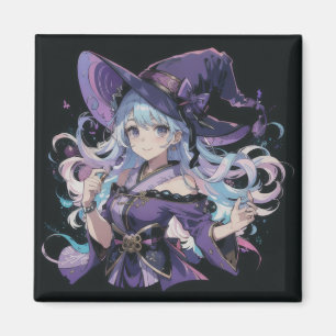 Imán Colorido/anime/bruja/Halloween
