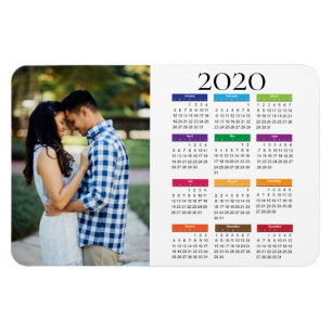 Imán Colorido calendario fotográfico Personalizado 202