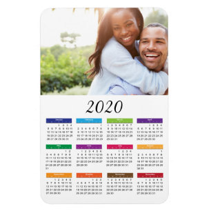 Imán Colorido calendario fotográfico Personalizado 202