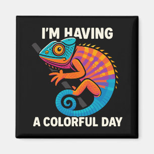 Imán Colorido Chameleon Lizard Life Rainbow Reptile