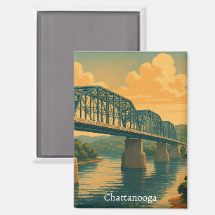 Imán Colorido Chattanooga Vintage Tennessee Travel