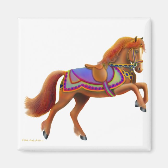 Imán Colorido Circus Horse Magnet (Frente)