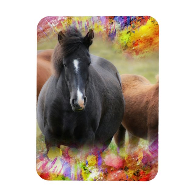 Imán Colorido de caballos (Vertical)