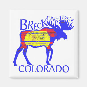 Imán colorido de los alces de Breckenridge