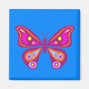 Imán colorido del cuadrado de la mariposa