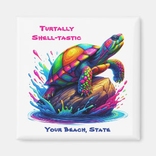 Imán Colorido Esplash de tortuga