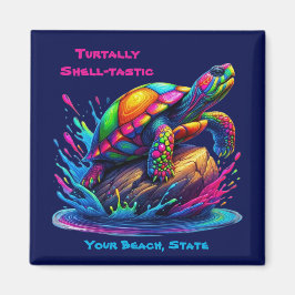 Imán Colorido Esplash de tortuga