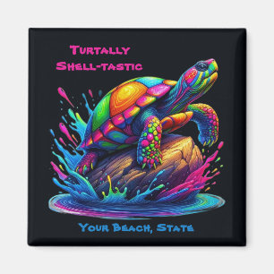 Imán Colorido Esplash de tortuga