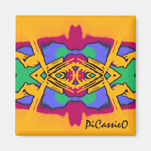 Imán Colorido Geo Diamond Design Magnet