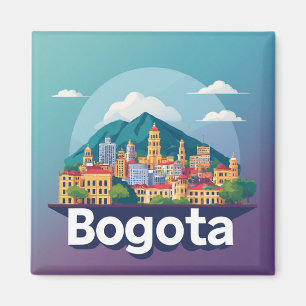 Imán Colorido horizonte de la ciudad de Bogota
