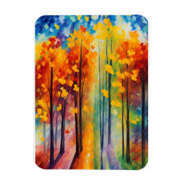 Imán colorido ilustracion forestal