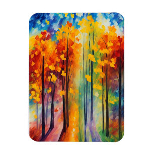 Imán colorido ilustracion forestal