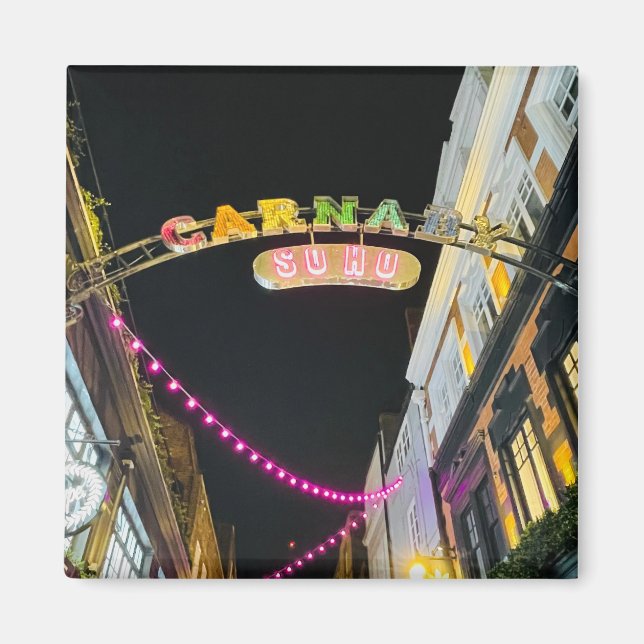 Imán Colorido London Magnet Soho, Inglaterra (Frente)