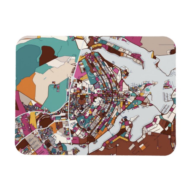 Imán Colorido mapa de Brasilia (Horizontal)