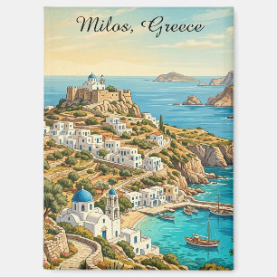 Imán Colorido Milos Grecia Mar Egeo Viajes
