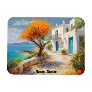 Imán Colorido Naxos Grecia Óleo Pintura