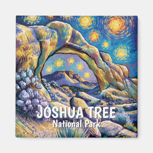 Imán Colorido paisaje de la roca del árbol de Josué al