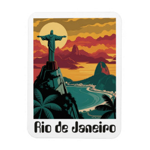 Imán Colorido Río de Janeiro Brasil Arte de Viaje