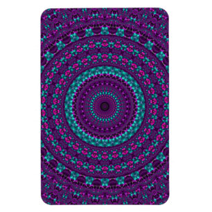 Imán Colorido Sparkly Jewel Tone Mandala Arte Digital