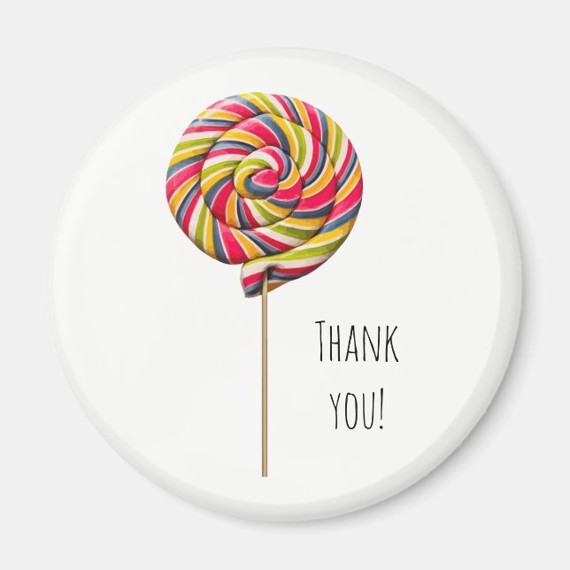 Imán Colorido Swirl Lollipop Magnet (Frente)