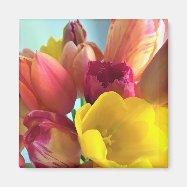 Imán Colorido Tulip Bouquet (Frente)