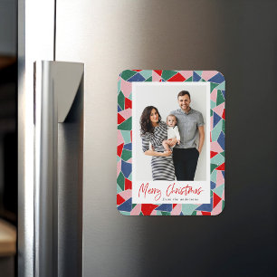 Imán Colorido Vidrio Manchado Fotos navideñas