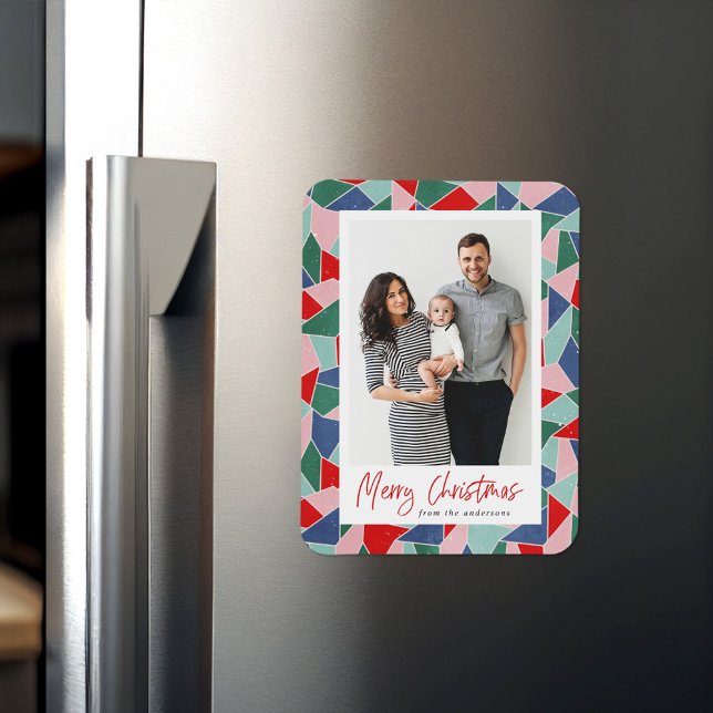 Imán Colorido Vidrio Manchado Fotos navideñas (Subido por el creador)