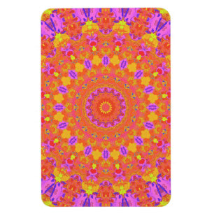 Imán Colorido y vibrante Resumen psicodélico Kaleidosco
