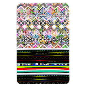 Imán Coloridos patrones tribales aztecas