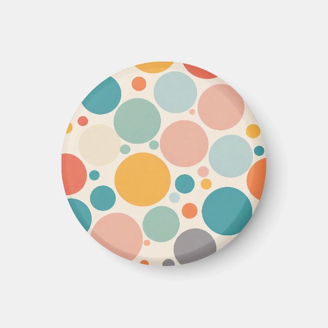 Imán Coloridos puntos de polka (Frente)
