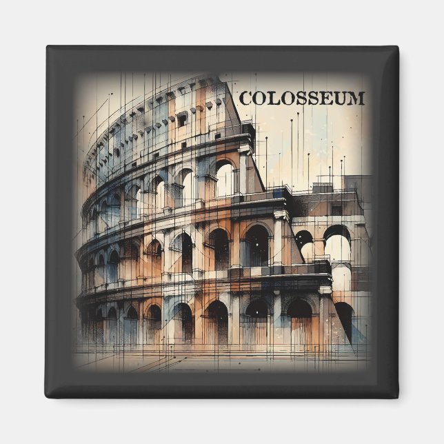 Imán Colosseo romano Italia Europa (Frente)