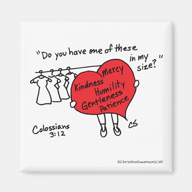Imán Colossian 3:12 Red Heart Magnet (Frente)