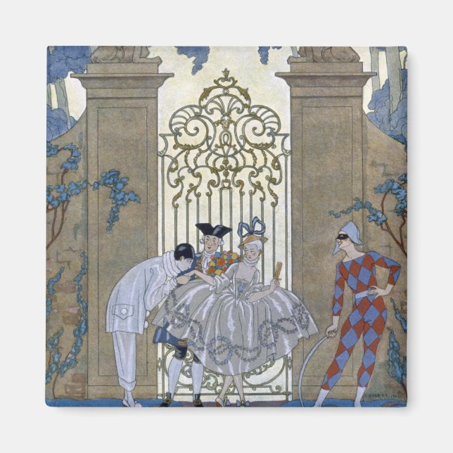 Imán Columbina, ilustracion de 'Fetes Galantes' de Pa (Frente)