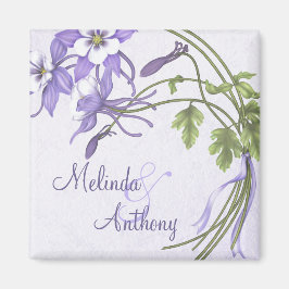 Imán Columbine Bouquet Personalized Magnet