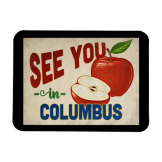 Imán Columbus Ohio Apple - Viajes de época