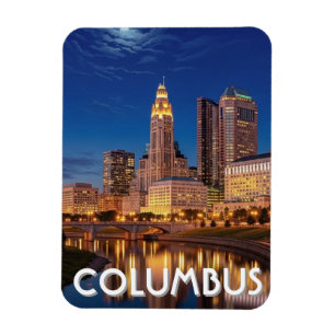 Imán Columbus Ohio Horizonte de Viaje