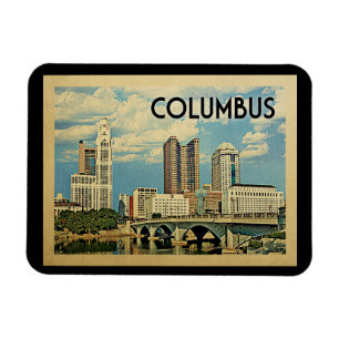 Imán Columbus Ohio Vintage Travel