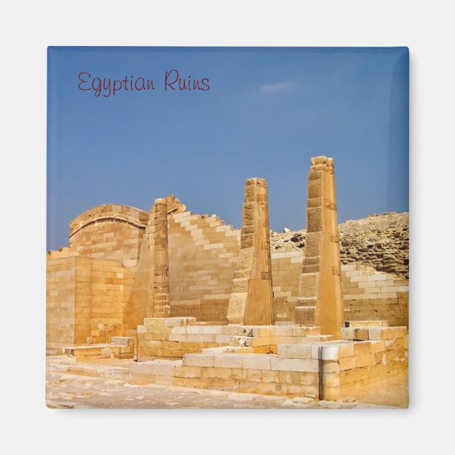 Imán Columnas de templo antiguo en Egipto (Frente)