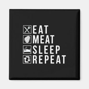 Imán Coma Carne Sleep Repetir Bbq Grill Beef Premium