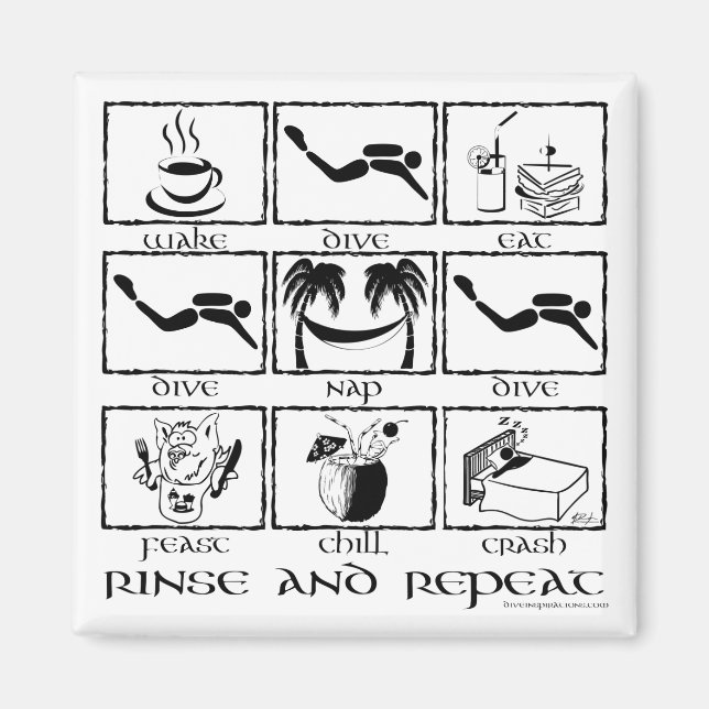 Imán Coma el sueño de la inmersión y repite (Frente)