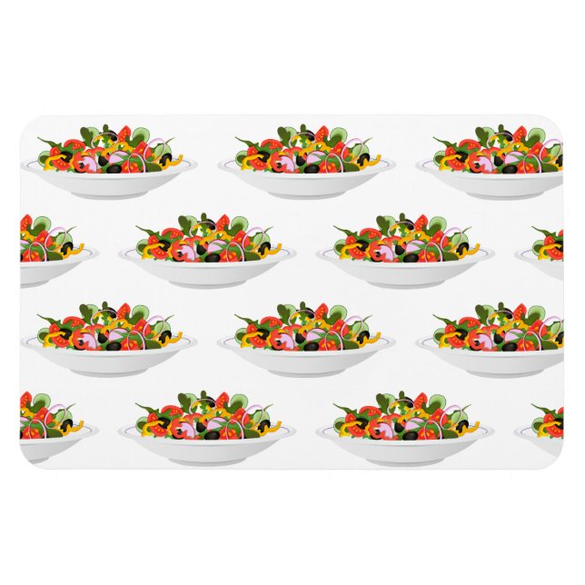 Imán Coma más plantas con letras de motivación de ensal (Horizontal)