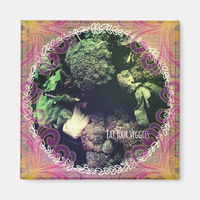 Imán Coma tus verduras (Frente)