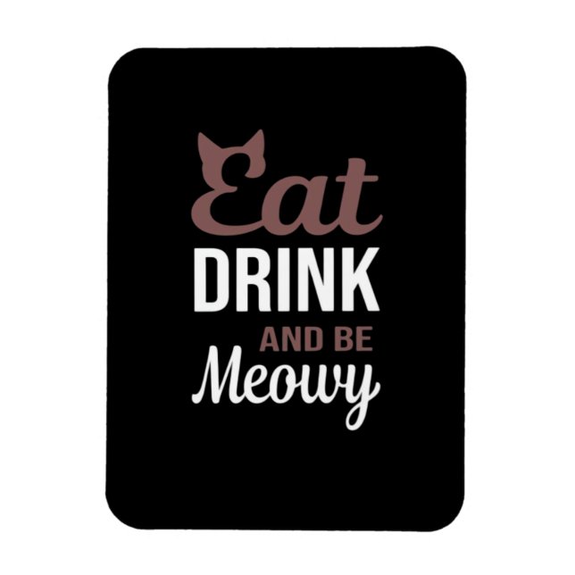 Imán Come Bebe Y Sé Meowy Estilo Creativo (Vertical)