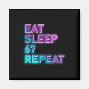 Imán Come Dormir 67 Repite Colorido 67 Meme Jerga 6 7 B