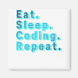 Imán Come Dormir Codificando Repite - Humor Divertido d