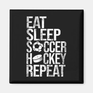 Imán Come Dormir Fútbol Hockey Repetir Divertido Juego